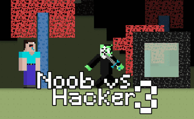 Noob vs Hacker Zombie Banner