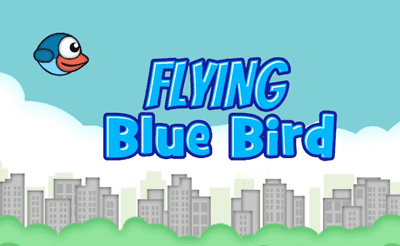 Flying Blue Bird Banner