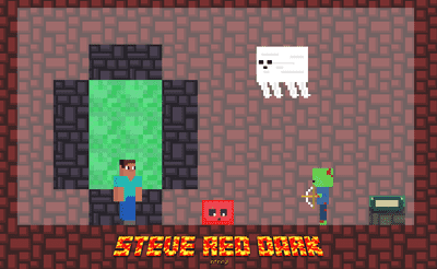 Steve Red Dark Banner