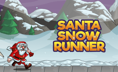 Santa Snow Runner Banner