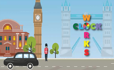 Clock Works Color Switch Clock Banner