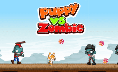Puppy vs Zombie Banner