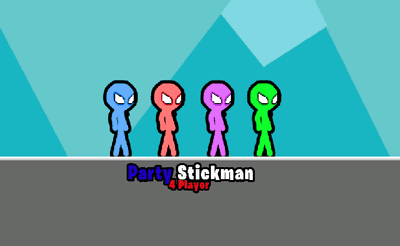 Party Stickman 4 Player Banner