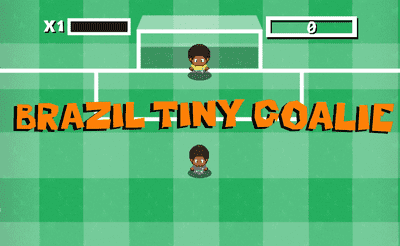 Brazil Tiny Goalie Banner