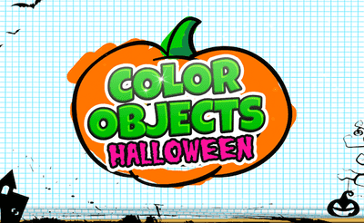 Color Objects Halloween Banner