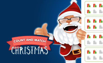 Count and Match Christmas Banner