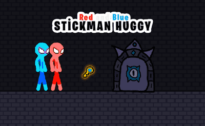 Red and Blue Stickman Rope Banner