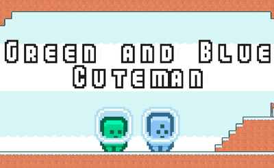 Green and Blue Cuteman Banner