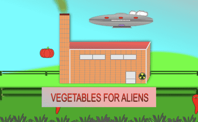 Vegetables for Aliens Banner