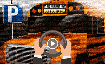 School Bus 3D Parking Banner