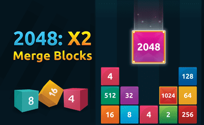 2048 X2 Merge Blocks Banner