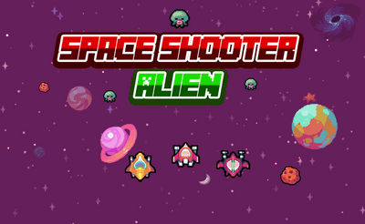 Space Shooter Alien Banner