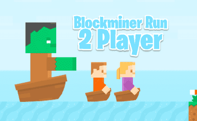 Blockminer Run Two Player Banner