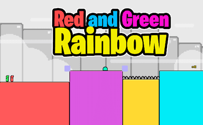 Red and Green Rainbow Banner