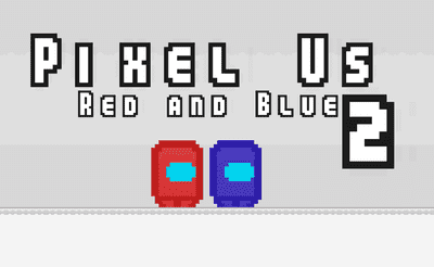 Pixel Us Red and Blue 2 Banner