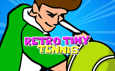 Retro Tiny Tennis Banner