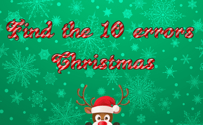 Find 10 errors - CHRISTMAS Banner