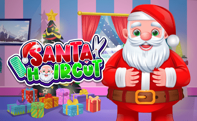 Santa Haircut Banner