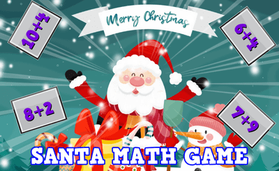 Santa Math Game Banner