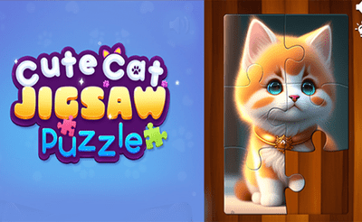 Cute Cat Jigsaw Puzzle Banner