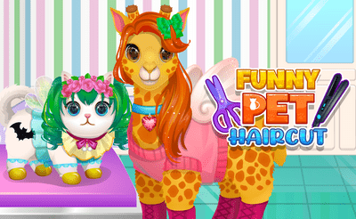 Funny Pet Haircut Banner
