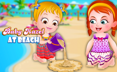 Baby Hazel At Beach Banner