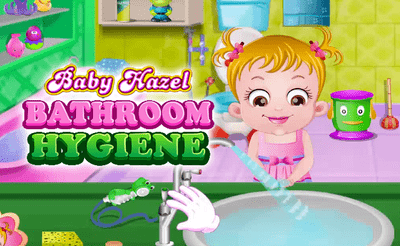 Baby Hazel Bathroom Hygiene Banner
