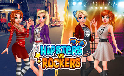 Hipsters vs Rockers Banner