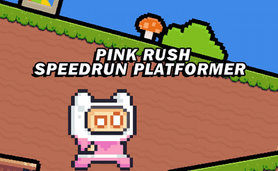 Pink Rush Speedrun Platformer Banner