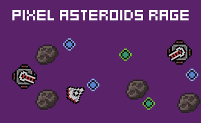 Pixel Asteroids Rage Banner