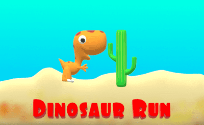 Cute Dinosaur Run Banner