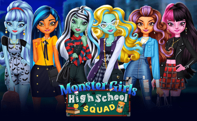 Monster Girls High School Squad Banner