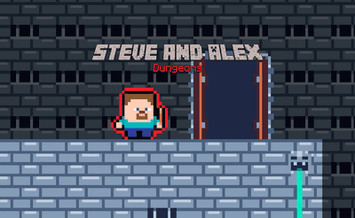 Steve and Alex Dungeons Banner