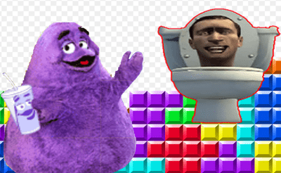 Grimace Shake & Skibidi Tetris Banner