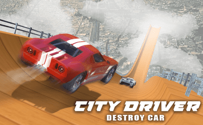 City Driver Destroy Car Banner