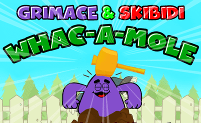Grimace And Skibidi Whack A Mole Banner
