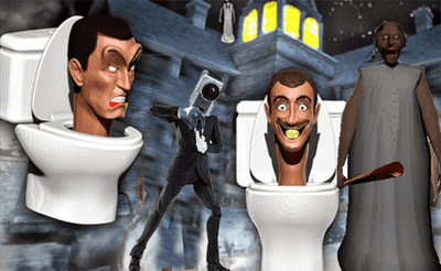 Granny Street Rage Skibidi Toilet Banner