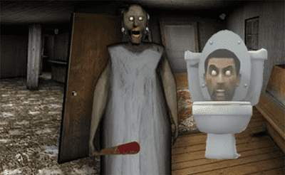 Granny & Skibidi toilet Escape Horror Banner