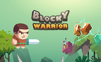 Blocky Warrior Banner