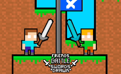 Friends Battle Swords Drawn Banner