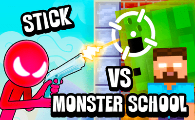 Stickman vs Monster School Banner
