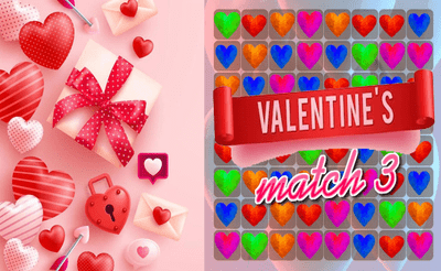 Valentine's Match 3 Banner