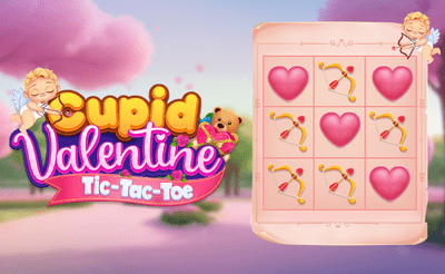 Cupid Valentine Tic Tac Toe Banner