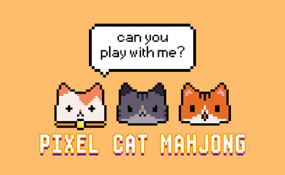 Pixel Cat Mahjong Banner